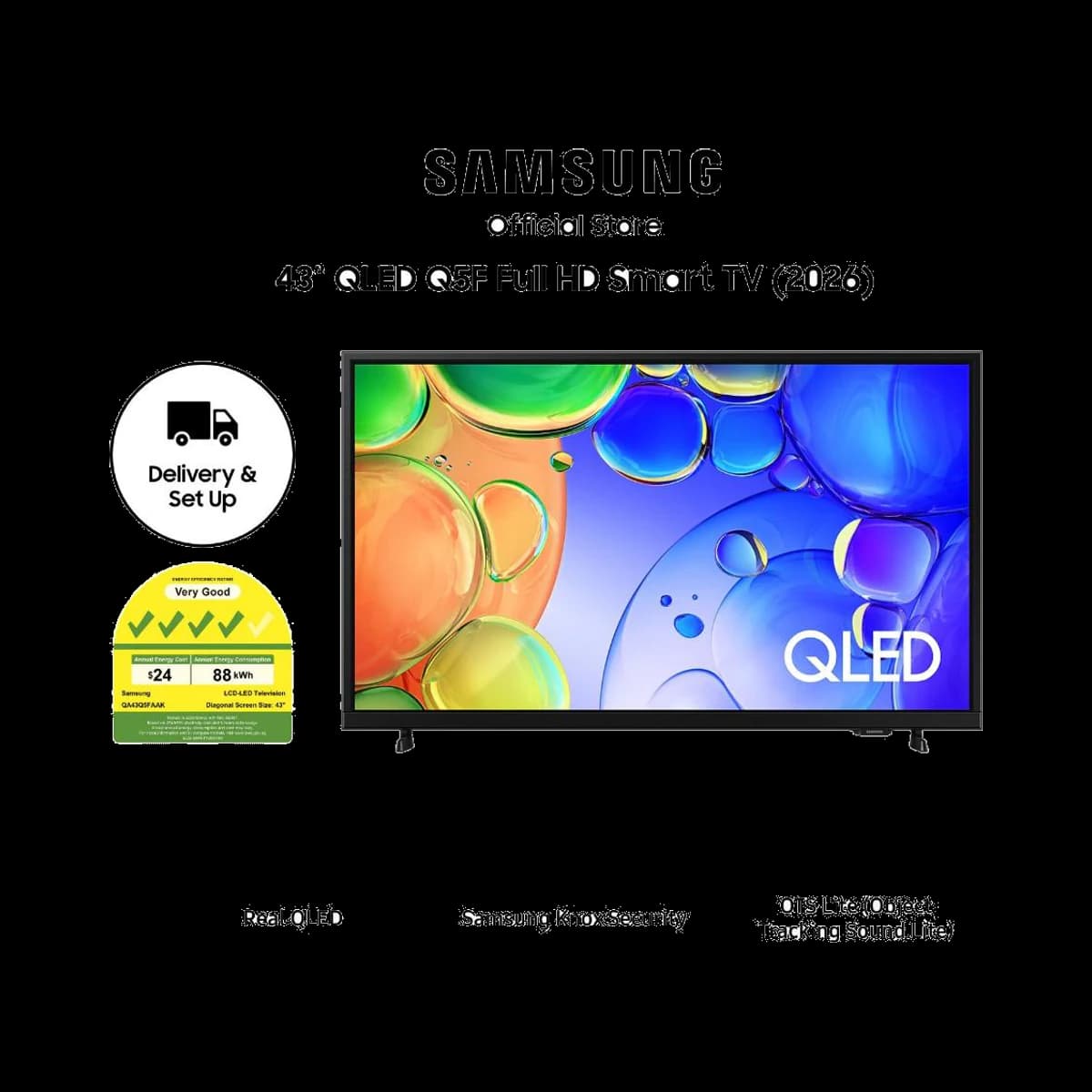 Smart TV Samsung 43" QLED Full HD Q5F — foto principal