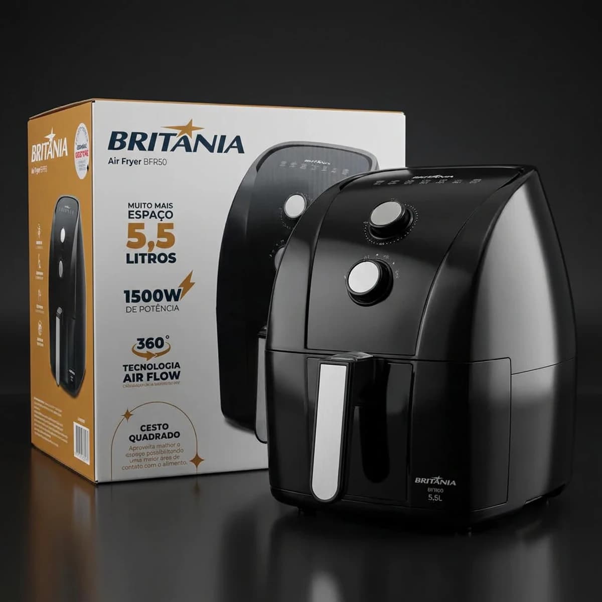 Air Fryer Britânia BFR50 Redstone 5,5L — foto principal