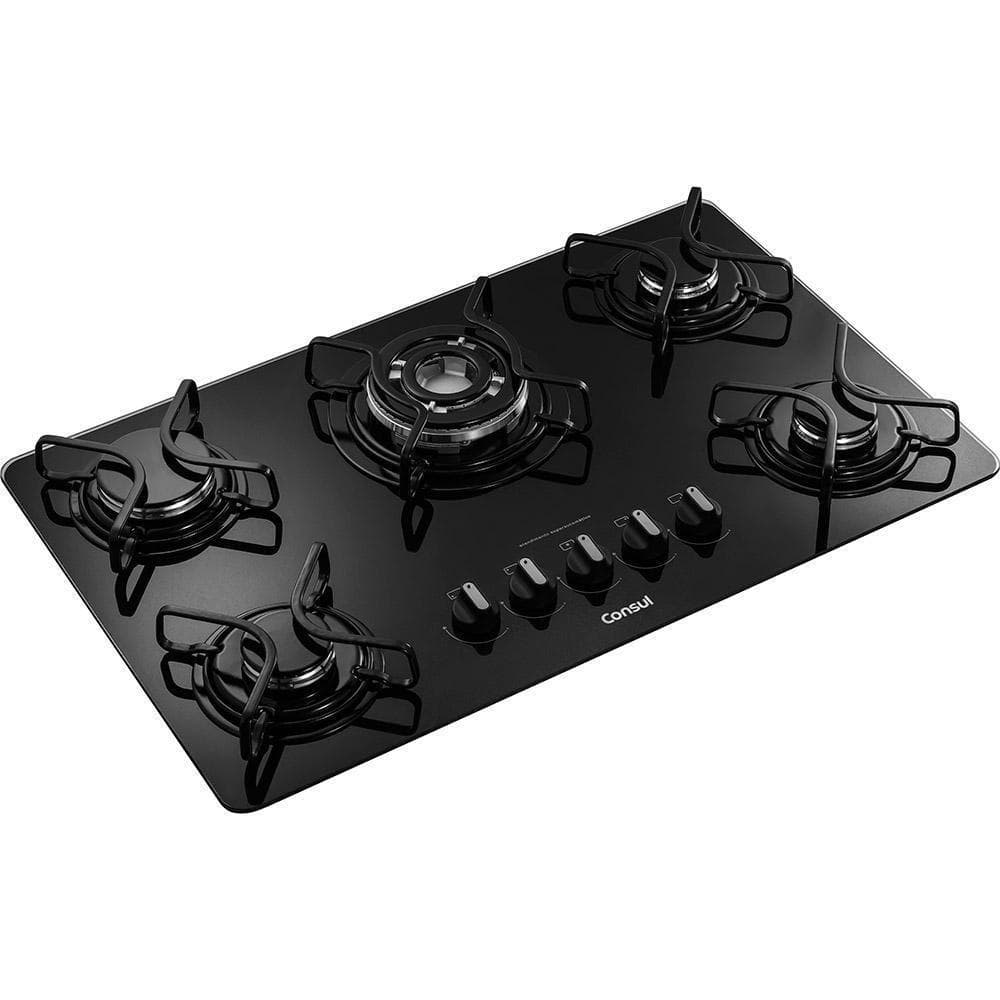 Cooktop Consul 5 Bocas Preto Bivolt CDD75AE — foto 1