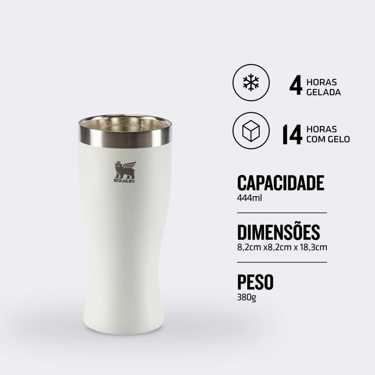 Copo Stanley Pilsner Glass Happy Hour 444ml — foto principal