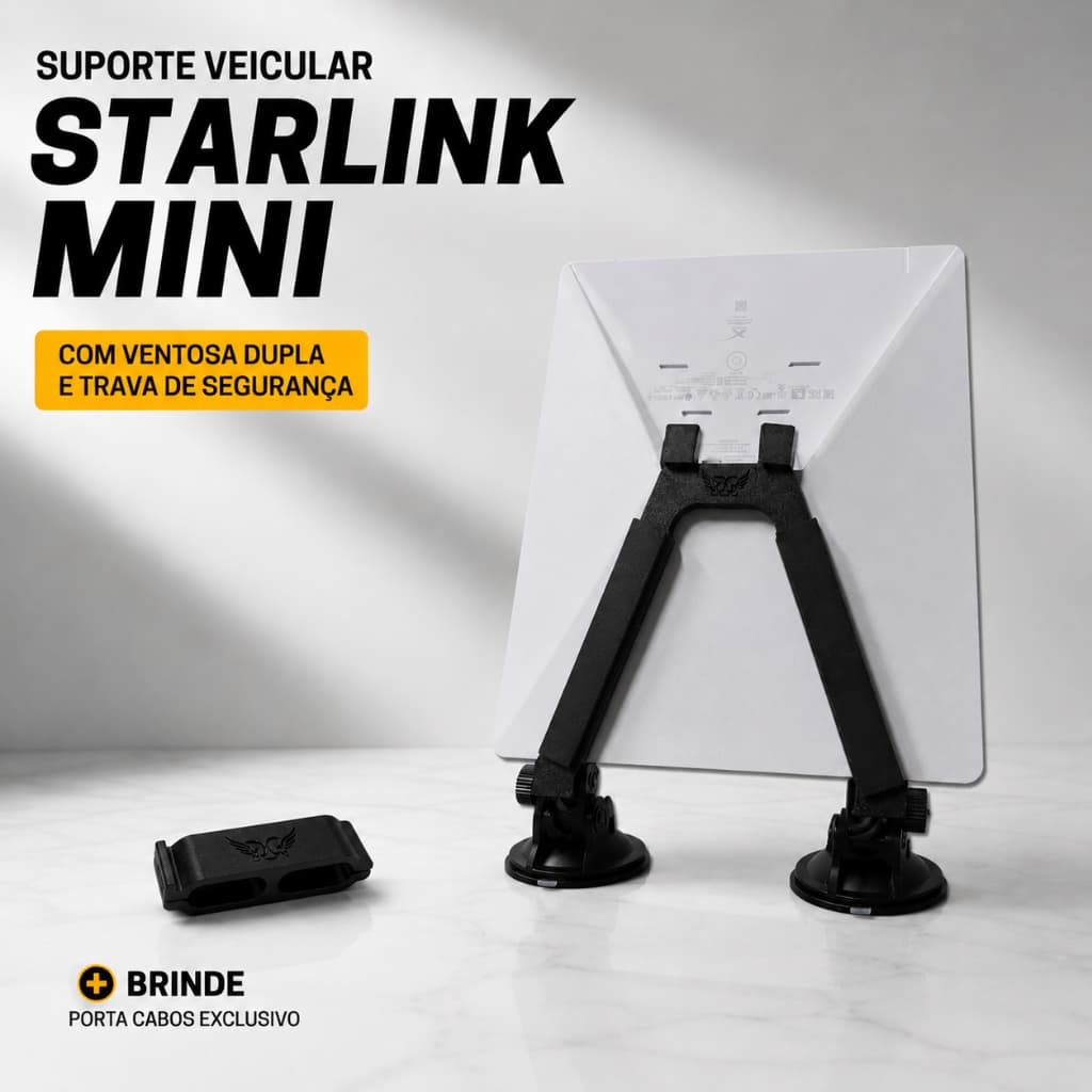 Kit Starlink Mini — Suporte Veicular + Película Protetora — foto 1