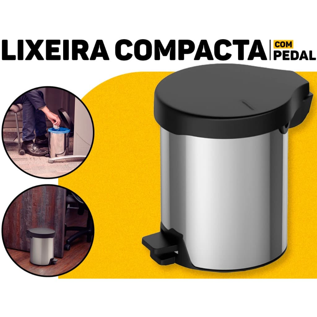 Lixeira Tramontina Inox 5L — foto 1