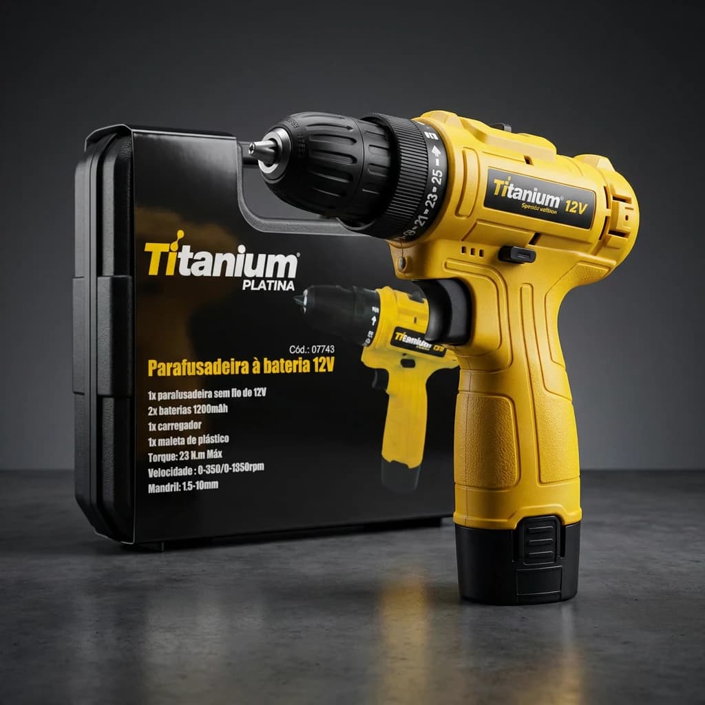 Parafusadeira Titanium 12V 7743 — foto do catalogo Dom Guima 1