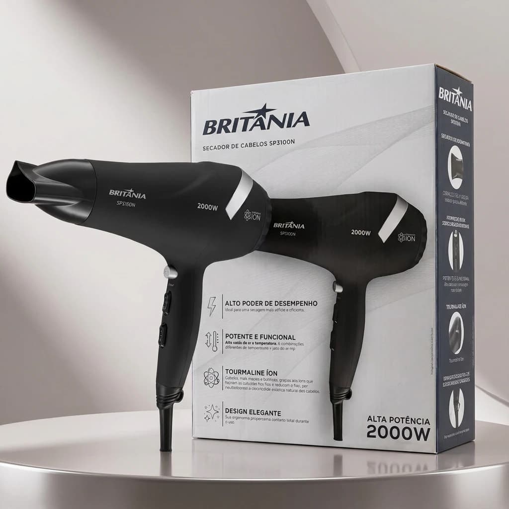Secador de Cabelo Britânia SP3100N — foto do catalogo Dom Guima 1